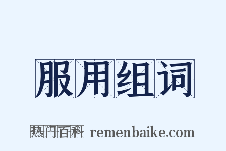 服用组词是什么意思的图片